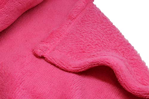 FOHOG Collection Fleece Blanket Hot Pink Red Small Plush Throw Blankets for Couch Flannel Soft Lightweight Microfiber Travel 50" X 60" (Hot Pink)