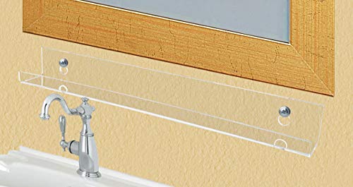 Marketing Holders Wall Shelf 15" Long Nail Polish Clear Display Rack Premium Acrylic Narrow Shelves