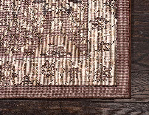 Unique Loom Espahan Collection Traditional Classic Inspired, Intricate Design Area Rug, 10 ft x 13 ft, Brown/Beige