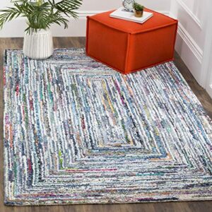 safavieh nantucket collection 3′ x 5′ multi nan215a handmade boho cotton area rug