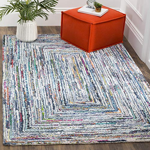 SAFAVIEH Nantucket Collection 3' x 5' Multi NAN215A Handmade Boho Cotton Area Rug