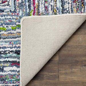 SAFAVIEH Nantucket Collection 3' x 5' Multi NAN215A Handmade Boho Cotton Area Rug