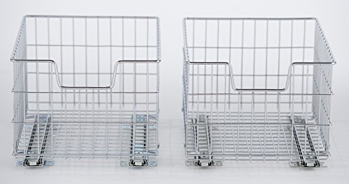 TRINITY Wire Basket w/Slides - Chrome (2-Pack)