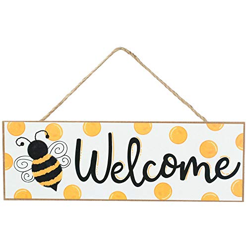 Craig Bachman 15" Wooden Sign: Bumble Bee Welcome: AP803329