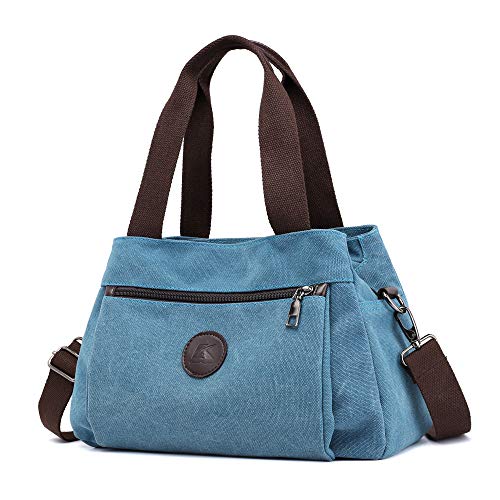 Chikencall® Women Hobo Handbags Casual Canvas Vintage Crossbody Bag Daily Multi Compartment Purses Shoulder Tote Shopper Bag