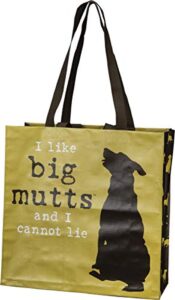 primitives by kathy i like big mutts and i cannot lie market tote bag 15.50″ x 15.25″ x 6″