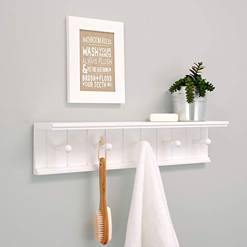 Kiera Grace Kian Wall Shelf with 5 Pegs