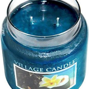 Village Candle Tropical Getaway Large Apothecary Jar, Scented Candle, 21.25 oz.