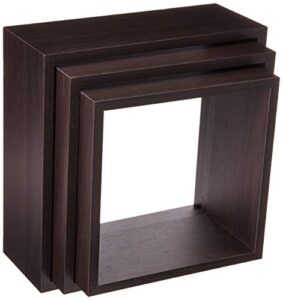 uniware-fs40003 square wood floating shelf set