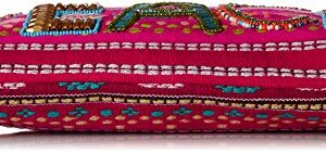 ‘ale by alessandra Women's Peach of Cake Hand Embroidered Beaded Clutch, Pink, One Size