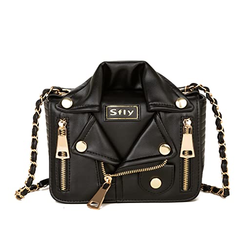 Sfly Women Satchel Chain Strap Shoulder Bag Leather Crossbody Handbags Ladies Evening Clutch Purse Unique Cute Jacket Bag