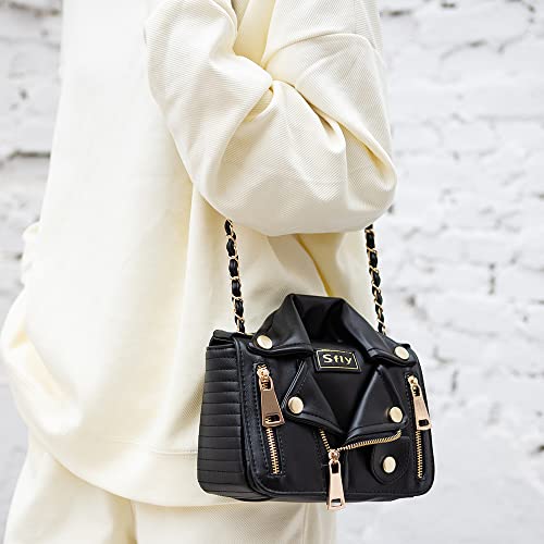 Sfly Women Satchel Chain Strap Shoulder Bag Leather Crossbody Handbags Ladies Evening Clutch Purse Unique Cute Jacket Bag