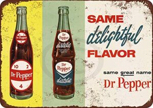 nnhg tin sign 8×12 inches 1963 diet dr. pepper reproduction metal sign