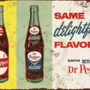 NNHG Tin Sign 8x12 inches 1963 Diet Dr. Pepper Reproduction Metal Sign