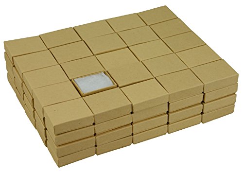 JPB Kraft Cotton Filled Jewelry Box #11 (Case of 100) 2 inches x 1.5 inches