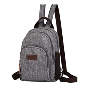 sling bag, packism adjustable straps sling backpack, multiple compartment pockets crossbody bags for women, multi-purpose backpack purse, grey