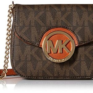 Michael Kors Fulton Womens Small Crossbody Handbag Brown