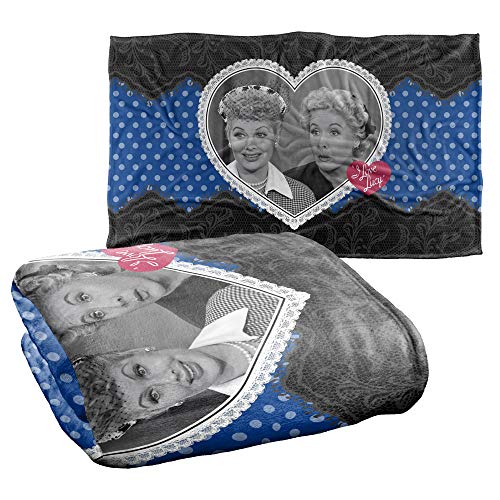 Trevco I Love Lucy Lace of Friendship Silky Touch Super Soft Throw Blanket 36" x 58"