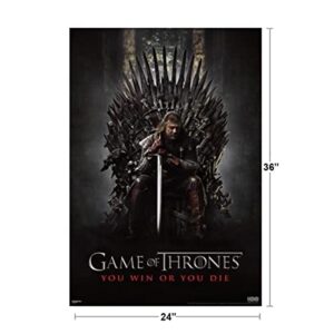 Game of Thrones You Win or You Die Iron Throne Ned Stark TV Cool Wall Decor Art Print Poster 24x36