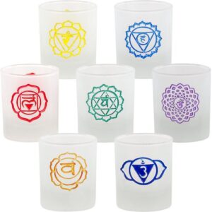 new age source chakras votive holder set