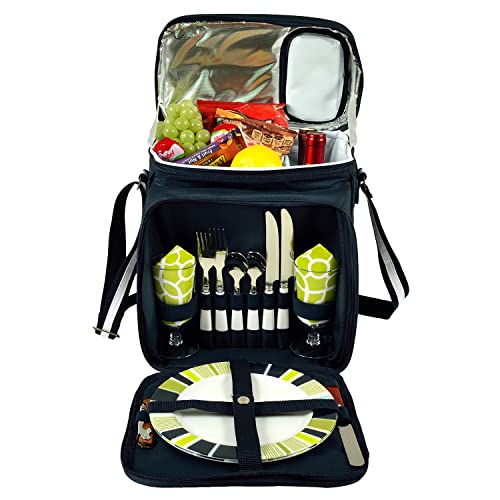 Picnic at Ascot Original Insulated Picnic Basket/Cooler Equipped with Service for 2- Designed, Assembled & Quality Approved in the USA