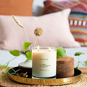 Brooklyn Candle Studio Italia Escapist Candle | Vegan Soy Wax Luxury Scented Candle, Hand Poured in The USA, 70 Hour Slow Burn Time (13 oz)