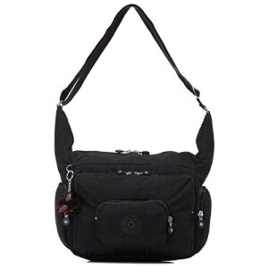 kipling women’s erica solid crossbody bag, black t, one size