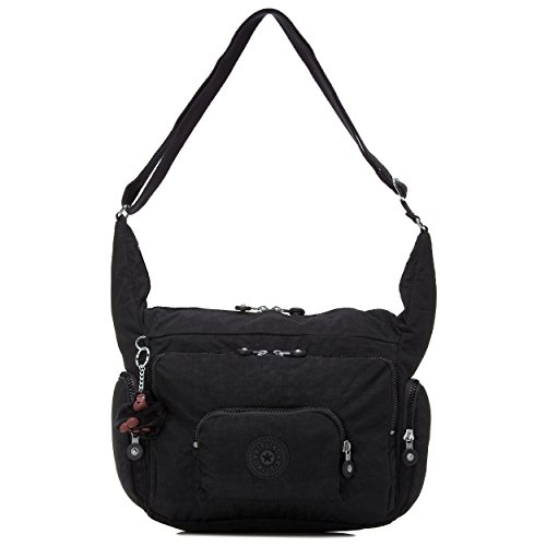 Kipling Women's Erica Solid Crossbody Bag, Black t, One Size