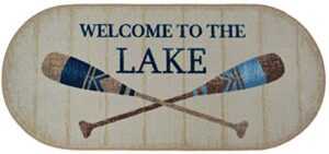 cozy cabin welcome to the lake rug, 20″x44″