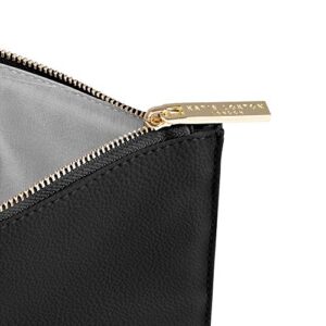 KATIE LOXTON Women's Medium Soft Pebble Vegan Leather Clutch Perfect Pouch Black