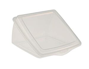 home-x oblique plastic to-go container for cheese wedges, cake, and pie slices