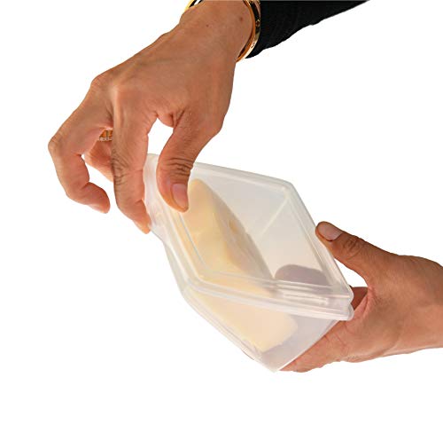 Home-X Oblique Plastic to-Go Container for Cheese Wedges, Cake, and Pie Slices