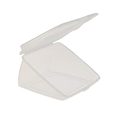 Home-X Oblique Plastic to-Go Container for Cheese Wedges, Cake, and Pie Slices