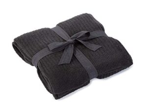 barefoot dreams cozychic lite ribbed throw carbon one size
