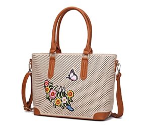 mkf shoulder handbag for women: pu leather satchel-tote bag, top-handle purse, ladies pocketbook