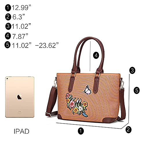 MKF Shoulder Handbag for Women: PU Leather Satchel-Tote Bag, Top-Handle Purse, Ladies Pocketbook