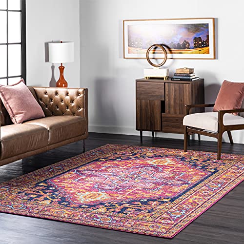 nuLOOM Persian Vonda Area Rug, 6' 7" x 9', Pink