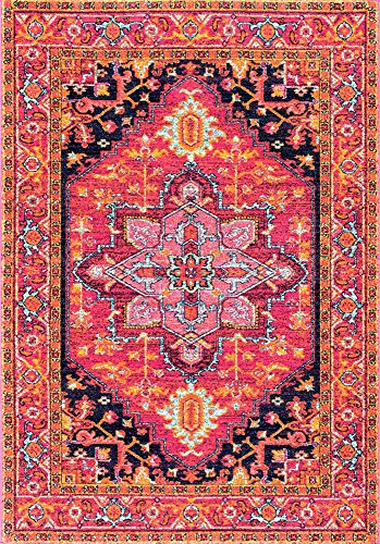 nuLOOM Persian Vonda Area Rug, 6' 7" x 9', Pink