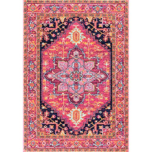 nuLOOM Persian Vonda Area Rug, 6' 7" x 9', Pink