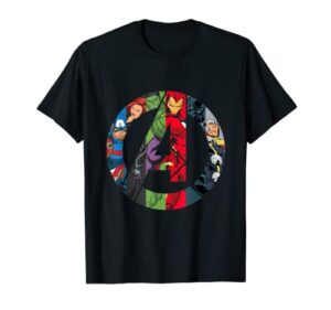 marvel avengers a logo t-shirt