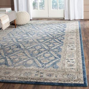 safavieh sofia collection 9′ x 12′ blue / beige sof378c vintage oriental distressed non-shedding living room bedroom dining home office area rug