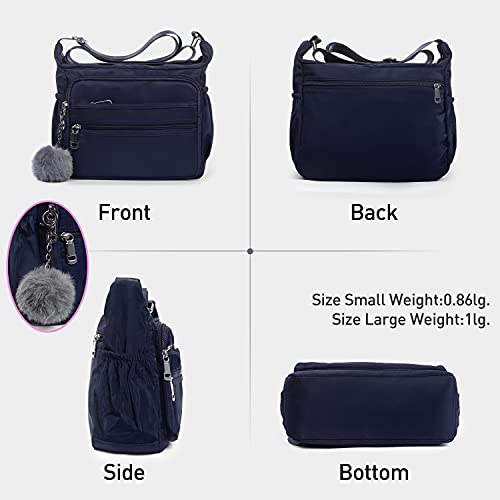 RFID Anti Thief Women's Shoulder Bags Casual Handbag Travel Bag Messenger Cross Body Nylon Bags 丨Two Sizes & 5 Colors