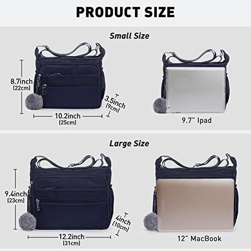RFID Anti Thief Women's Shoulder Bags Casual Handbag Travel Bag Messenger Cross Body Nylon Bags 丨Two Sizes & 5 Colors