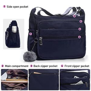 RFID Anti Thief Women's Shoulder Bags Casual Handbag Travel Bag Messenger Cross Body Nylon Bags 丨Two Sizes & 5 Colors