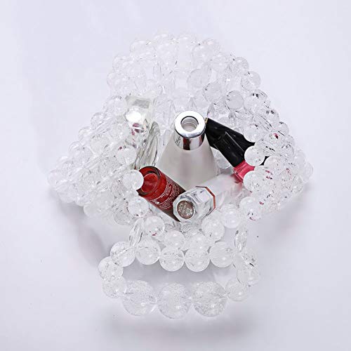 YIFEI Women Beaded Clear Acrylic Handbag Handmade Transparent Bags for Wedding Party (Bubble)