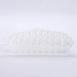 YIFEI Women Beaded Clear Acrylic Handbag Handmade Transparent Bags for Wedding Party (Bubble)