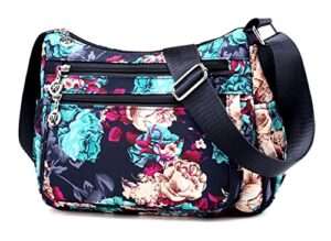 collsants nylon crossbody purse for women small travel shoulder bag multi pocket water resistant