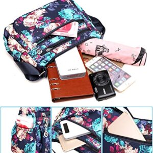 Collsants Nylon Crossbody Purse for Women Small Travel Shoulder Bag Multi Pocket Water Resistant