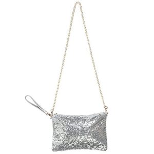 jumisee women sparkly sequins crossbody bag clutch purse shiny wristlet evening bag handbag with chain strap