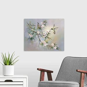 Hummingbird Canvas Wall Art Print, Hummingbird Artwork